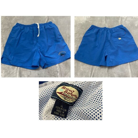 Tommy Bahama Blue Mesh Lined Embroidered Swim Shorts 21757 - Picture 2 of 10